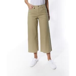 OAT NY The Shari Cropped Wide Leg Green Pants Women's 0 25